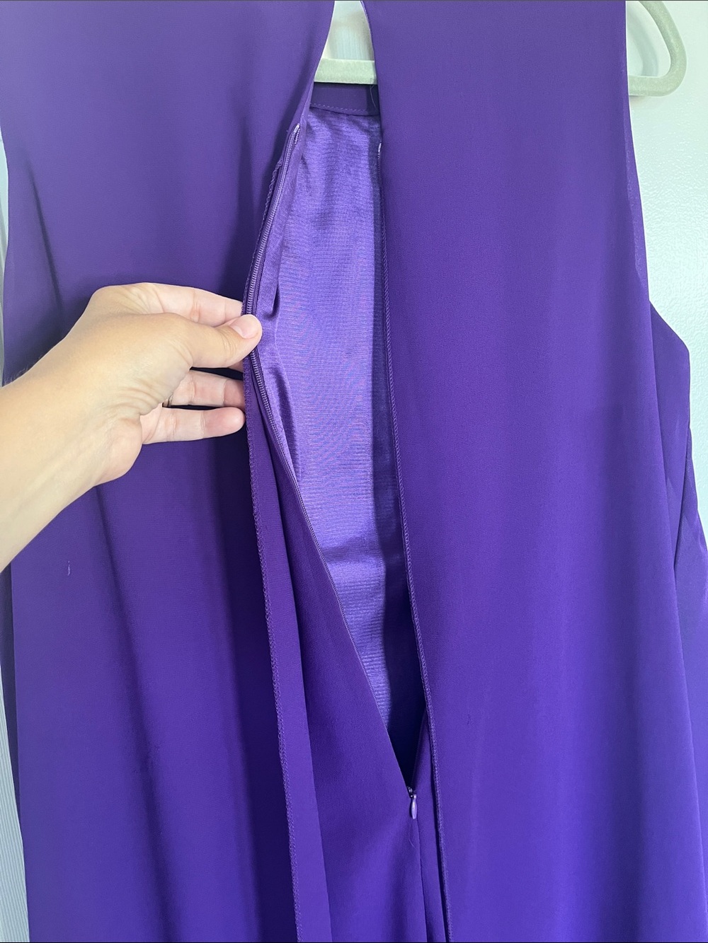 Purple Sleeveless Layered Shift Dress - Unbranded 1X wedding guest dress - Picture 9 of 10
